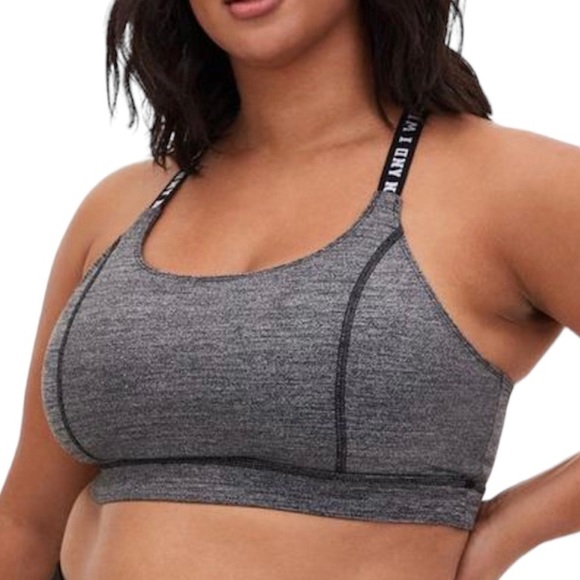Torrid Plus Size Women’s Space Dye “I Can and I Will” Active Sports Bra Size 1X - Picture 5 of 7